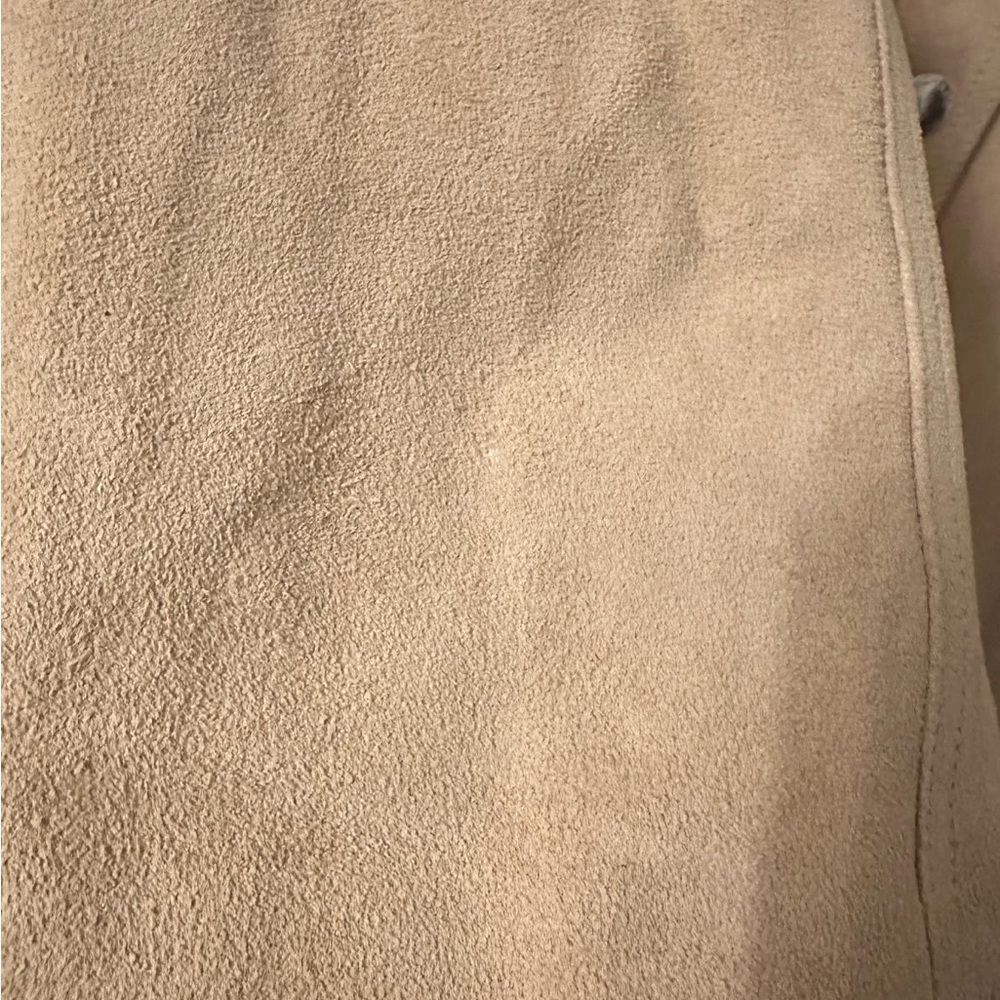 MICHAEL KORS Leather Skirt Knee Length in Cream | Size: 10 - Picture 15 of 16